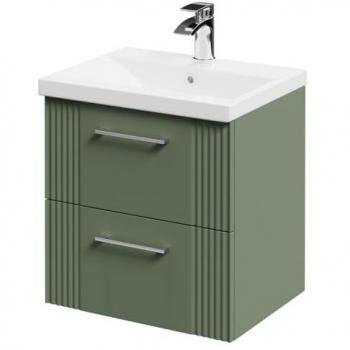 Wholesale Domestic Satin Green Vanity Unit with Chrome Handles