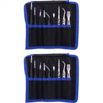 18-Piece Anti-Static Precision Tweezers for Hand Tools