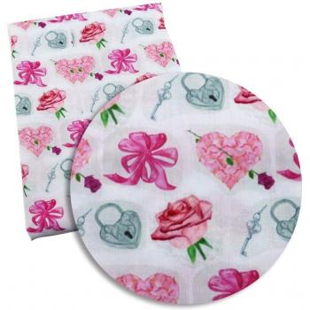 David 50x140cm Valentine's Day Love Flower DIY Fabric