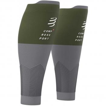 Gemeleras Compressport R2V2 en Verde Gris Acero – Tamaño 3 – Pares Individuales