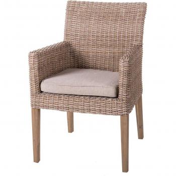 Chaise de jardin Patsy Natuurlijk Hout Rotin 58 x 63 x 86 cm