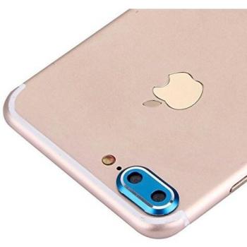 Wigento Kamera­Ring Silber – Schutz für iPhone 7 Plus (5.5”, blau)
