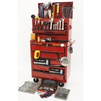 HILKA TK270 Heavy Duty Mechanic's Tool Set with 271 Pieces in Red Cabinet