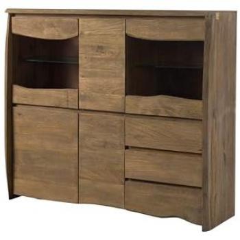 Vitrine Huilée en Bois de Manguier