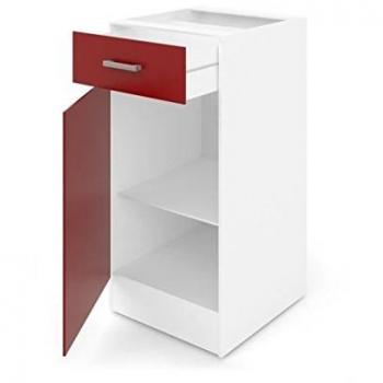 Mobile da Cucina Aggiuntivo 40 x 47 x 82 cm Rosso in Plastica