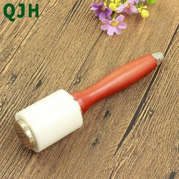 Vegetable Tanned Leather Craft Hammer with Wooden Handle