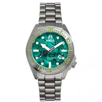 Shield Atlantic Abalone Automatic Men's Bracelet Watch with Date