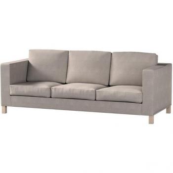 Dekoria Sofaüberwurf Karlanda 3‑Sitzer Kurz Etna Grau-Beige