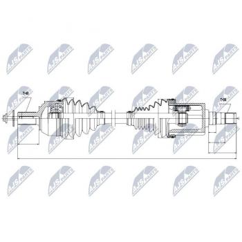 Vorderachse Antriebswelle NTY NPW-VV-022