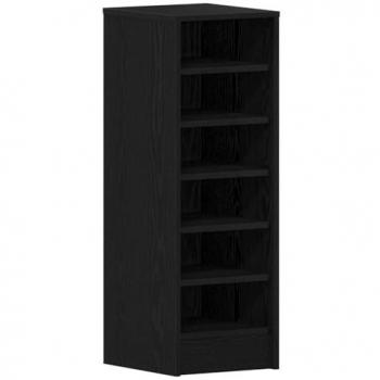 Black Oak Shoe Locker – 32 × 35 × 90 cm (Engineered Wood) – vidaXL