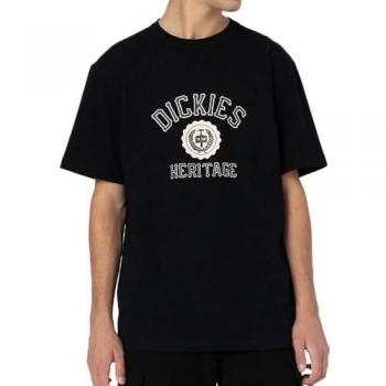 T‑shirt noir à manches courtes en coton Dickies – Oxford