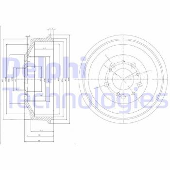 Delphi BF153 Tambor para Freio