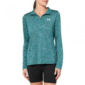 Unter Armour Tech ½ Zip Twist Langarm Damen Hydro Teal