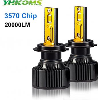 YHKOMS 20000LM CSP LED Car Headlight Bulbs H1 H4 H7