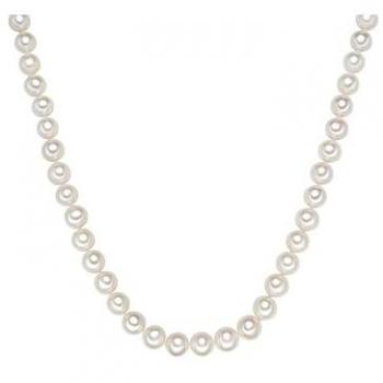 Valero Pearls Women's White Cultured Pearl Necklace