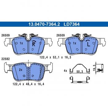 Pastillas de Frenos ATE 13.0470‑7364.2 (Set)