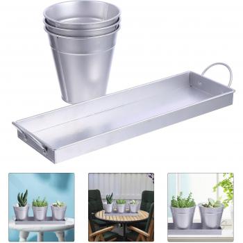 Garden Planter Set with Herb Tray and Succulent Holder
