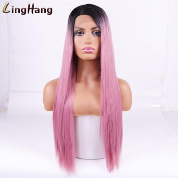 Hitze Beständige Afro Spitze Perücke 65cm