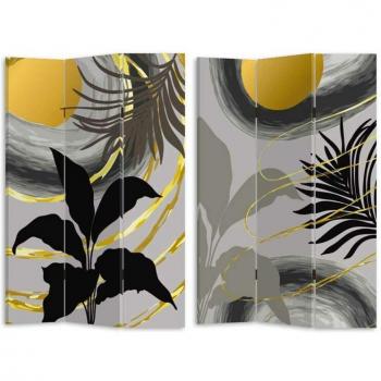 Ventana de Sección Rectangular Hojas Doradas 120x180 cm