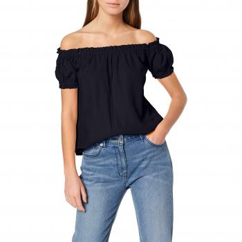 Vero Moda Vmanna Milo Top Off-Shoulder Noos, Bleu (Ciel de Nuit), 36 (Taille Fabricant: X-Small) Femme