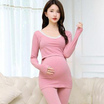 Thickened Winter Maternity Sleep Set