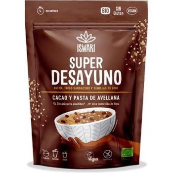 Iswari Petit Déjeuner Vert Cacao & Noisettes 360 g, bio et vegan