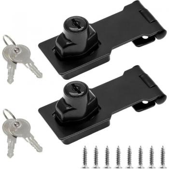 Set 2x Cassetti Serratura Armadio, Nero, 3 – Chiusura con Vite