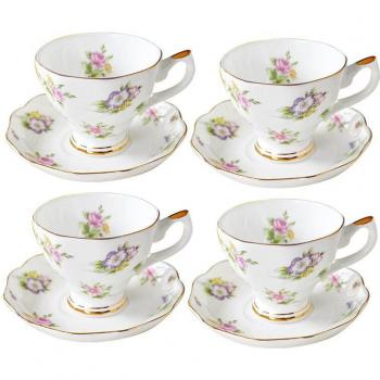 JOUDOO Simple Bone China Coffee Set
