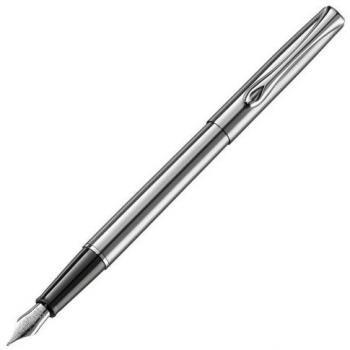 Stilografica Diplomat Traveller F – Design Acciaio & Cromo
