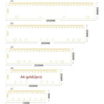 A6 bookmark ruler