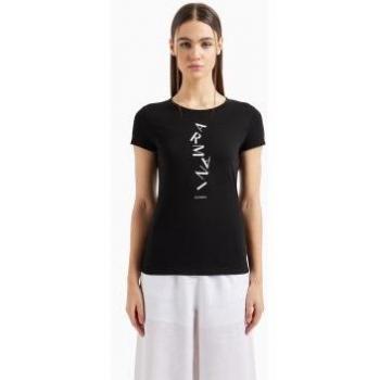 Camisa deportiva Armani Exchange Negra, manga corta mujer