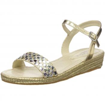Conguitos Sandalia Cuña Yute Niñas Dorado 37 EU