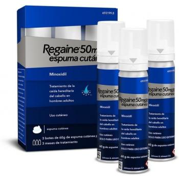 REGAINE 50 MG/G ESPUMA CUTÁNEA 3 AEROSOLES 60 G