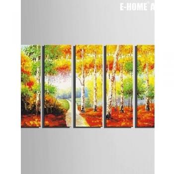Arte Botánico Lona de 12x35 en Cinco Paneles