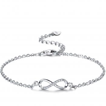 F.ZENI Women’s Infinity Symbol Bracelet in Sterling Silver