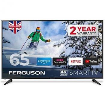 Ferguson F65RTS4K 65 Smart 4K LED TV – Freeview, Wi‑Fi, HDMI, USB, Streaming Apps
