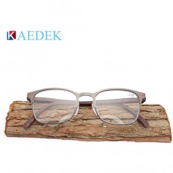 Gafas unisex de lectura con temple de bambú y protección UV
