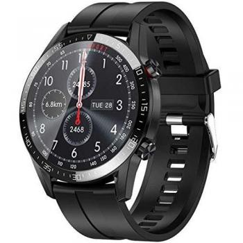 Smartwatch JPantech Noir étanche 5ATM avec Fonction d'Appel, Suivi de la Santé et Moniteur de Fréquence Cardiaque pour les Femmes et les Hommes