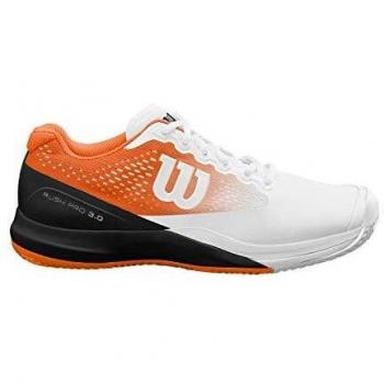 Wilson Homme Tenis Shoes RUSH PRO 3.0 Clay Court Paris Blanc Orange Noir 41 1/3