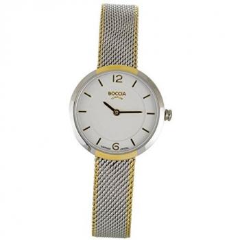 Boccia Stainless Steel Strapped Quartz Watch, Ladies Edition, 3266-06