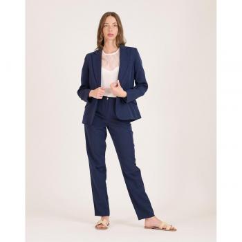Pantalón de Vestir Azul Marino con 2 Botones Naf Naf