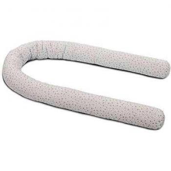 Nestglitzer BabyBay – Bio-Baumwolle, weiße Rosé-Schlangenform mit Sternen