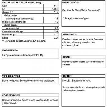 La Finestra Sul Cielo : graines de chia 250 g (sans gluten)