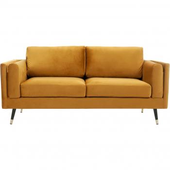 Sofá contemporáneo STING 2-3 plazas en terciopelo amarillo