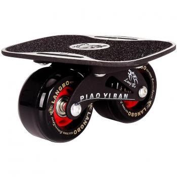 Planche à Roulettes Drift en Alliage d'Aluminium avec Roues Noires (Plaque Givrée)