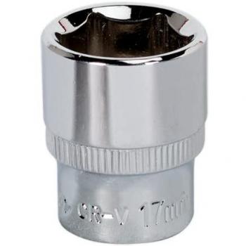 Sealey 3/8 Drive Hexagon WallDrive Socket Metric 3/8 17mm