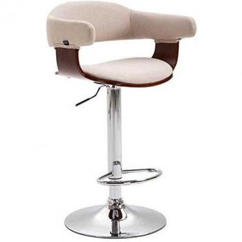 Barhocker Natal CLP – dreifach verstellbare Höhe, Stoffbezug Coffee/Creme