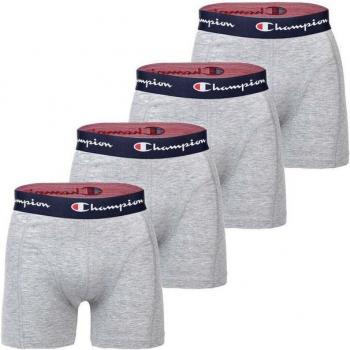 Champion Herren Boxershorts Casual Stretch, Grau, 4er Pack XXL