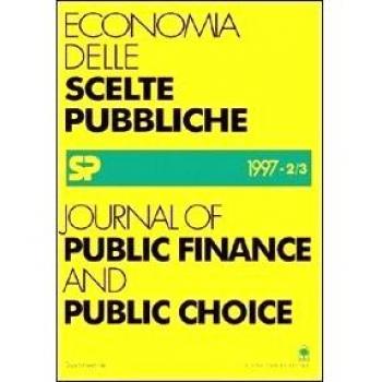 Journal of public finance and public choice. Economia delle scelte pubbliche