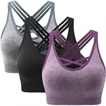 Angoool Strappy Yoga Impact Support Bra